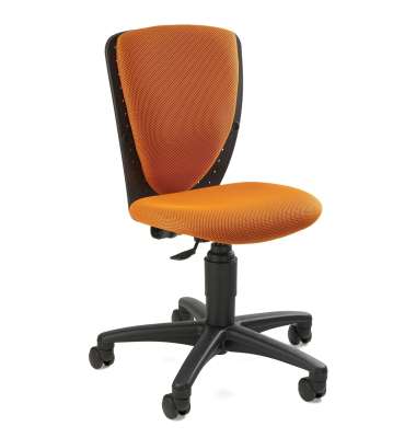 Kinderdrehstuhl High S`cool 3, orange/schwarz / schwarz, bis 60kg, ohne Kopfst&uuml;tze